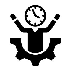 Canvas Print - Time Management Icon