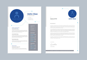 modern cv templates for it industry. professional resume, cover letter business layout job applicati