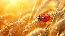 Ladybug On Ripe Wheat