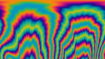 Poster - Vibrant and trippy backdrop adorned with neon-hued glitched patterns, enhanced by a captivating polarization effect.