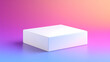 White packaging box mockup on colorful background picture material
