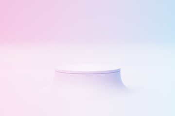 Poster - 3d illustration of a  circle podium stand on the background of a geometric composition. 3d rendering. Minimalism geometry background