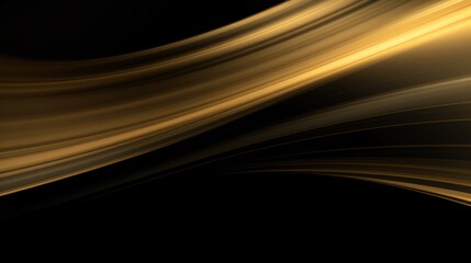 Poster - Gold soft lines tech diagonal on black background