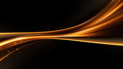 Poster - Gold shiny light with soft lines tech diagonal on black background