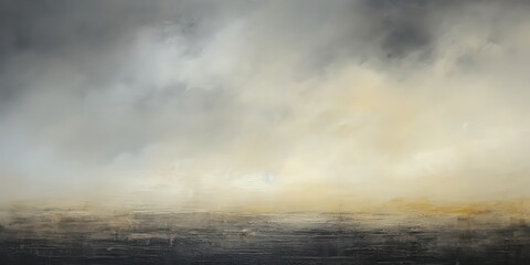 Poster - Abstract artwork includes a dramatic dark sky, highlighted by strong brushstrokes and grainy texture.