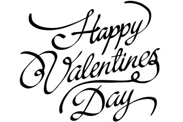 Poster - Digital png text of happy valentine's day on transparent background