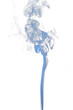 Digital png illustration of blue plume of smoke on transparent background