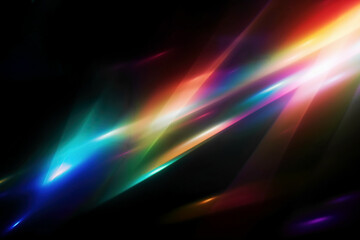 Canvas Print - Blur colorful warm light on black background Light effect