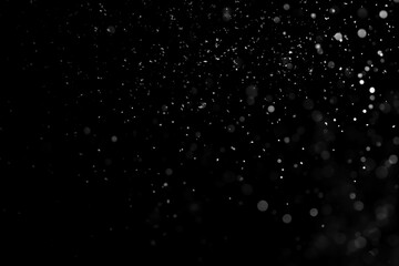 Poster - Falling snow isolated on black background