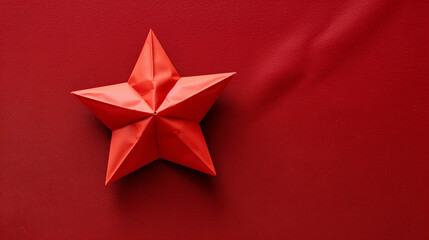 red star on a green background hd 8k wallpaper stock photographic image