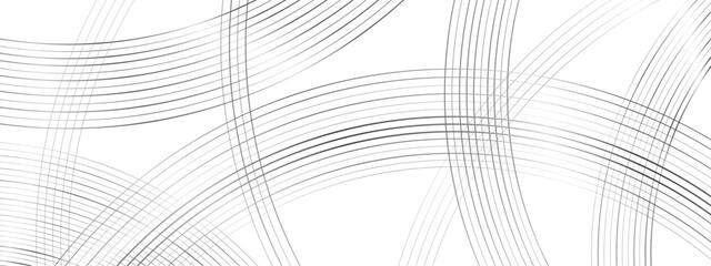 Poster - Vector white circle lines pattern, minimal geometric design white geometric abstract transparent background.