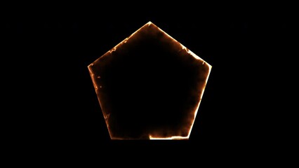 Poster - Polygonal Fire Energy. Computer generated 3d render