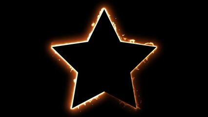 Poster - Abstract star fire frame. Computer generated 3d render