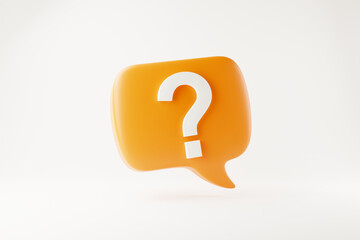 Leinwandbilder - 3D rendering A question mark floated in the air. Question ideas that arise in various places