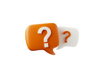 Leinwandbilder - 3D rendering A question mark floated in the air. Question ideas that arise in various places
