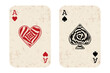 Ace of hearts and spades vector design