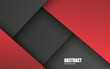 Overlap layer geometric red and black color banner background