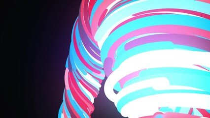 Poster - Swirl colorful lines. Computer generated 3d render