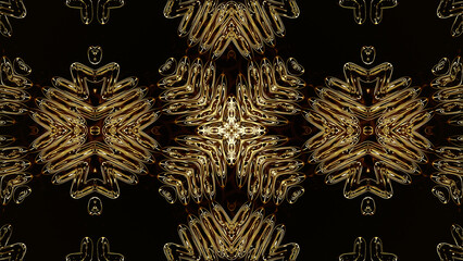 Poster - Abstract kaleidoscope with geometric pattern. Kaleidoscopic background design. Hypnotic background. Colorful abstract kaleidoscope animation with sparkling patterns. Jewelry glamor abstract shapes