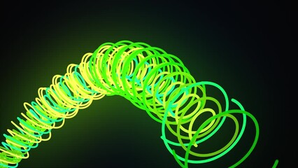 Poster - Swirl colorful lines. Computer generated 3d render