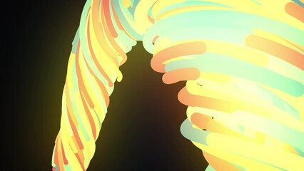 Poster - Swirl colorful lines. Computer generated 3d render