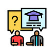 academic advising college teacher color icon vector. academic advising college teacher sign. isolated symbol illustration