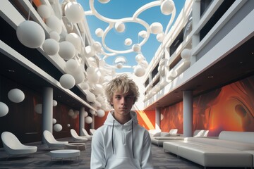 Poster - Boy in youth space.