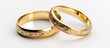 Engraved gold wedding rings for newly married couples