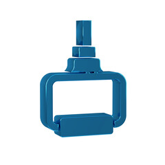 Poster - Blue TPX loop training equipment icon isolated on transparent background. Sport equipment.