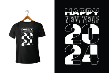 Wall Mural - New Year 2024 T-Shirt Design