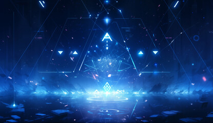 Wall Mural - technology light abstract background,created with generative ai tecnology.