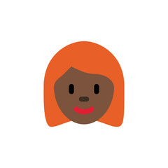 Poster - Woman: Dark Skin Tone, Red Hair