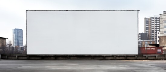 Canvas Print - Enormous empty blank billboard used for advertising outdoors