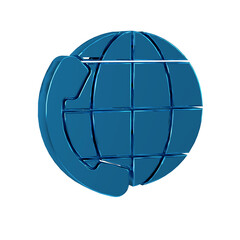 Poster - Blue Telephone 24 hours support icon isolated on transparent background. All-day customer support call-center. Full time call services.