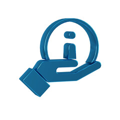 Poster - Blue Information icon isolated on transparent background.