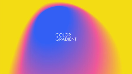 Aufkleber - Blurred vibrant stain. Abstract background with color gradient shape for creative graphic design. Vector illustration.