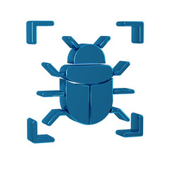 Sticker - Blue System bug concept icon isolated on transparent background. Code bug concept. Bug in the system. Bug searching.