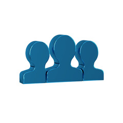 Poster - Blue Users group icon isolated on transparent background. Group of people icon. Business avatar symbol - users profile icon.