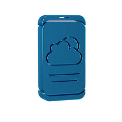 Poster - Blue Weather forecast icon isolated on transparent background.