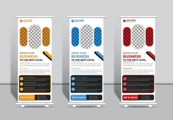 Wall Mural - Corporate roll up banner template creative design