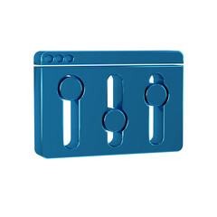 Poster - Blue Browser setting icon isolated on transparent background. Adjusting, service, maintenance, repair, fixing.
