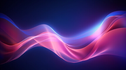 Poster - abstract Big Neon Wave Background Bright color