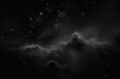 space stellar background, black starry sky with interstellar cloud