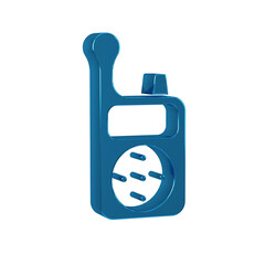 Sticker - Blue Baby Monitor Walkie Talkie icon isolated on transparent background.