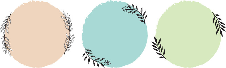  botanical floral frames design elements  hand drawn vector