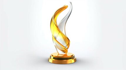 trophy award white background Ai Generative