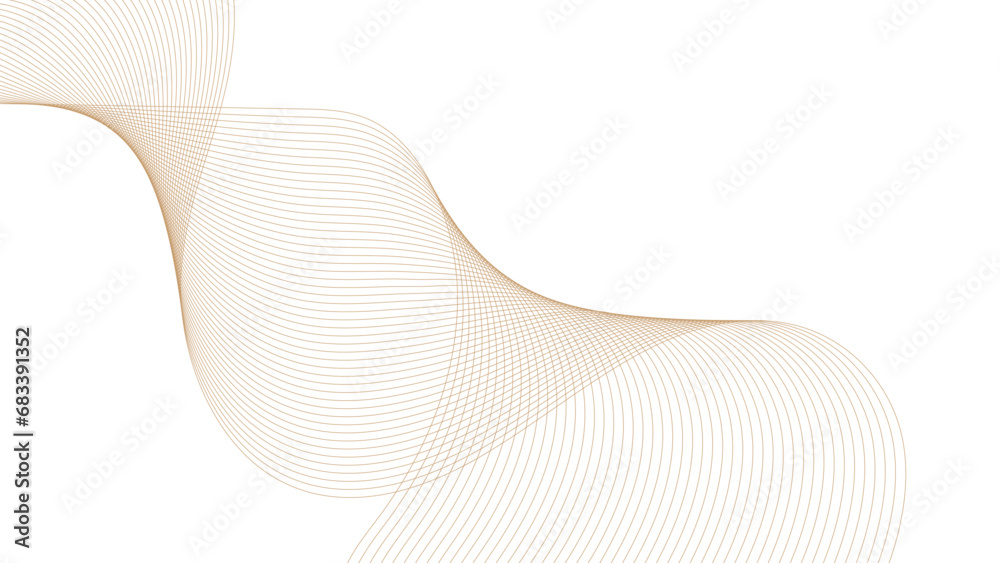 Technology abstract lines gold gradient color on white background ...