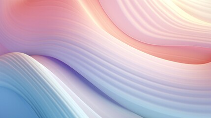 Sticker - Serenade of Soft Hues on 3D Wavy Textured Background. Different Light Colors.