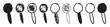Magnifying Glass Silhouette Vector Set