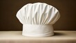 A chef's white cap standing tall, its pleats symbolizing culinary expertise.
